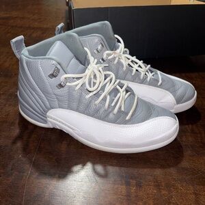 Air Jordan 12 Retro Stealth Men's Grey/White Sneakers Size 10